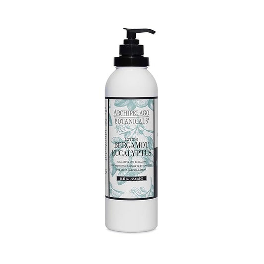 Archipelago Botanicals Bergamot Eucalyptus Lotion, Hydrating Lotion for Rejuvenated and Smooth Skin, Scented Body Lotion Made without Parabens, Phthalates and GMOs (18 oz)