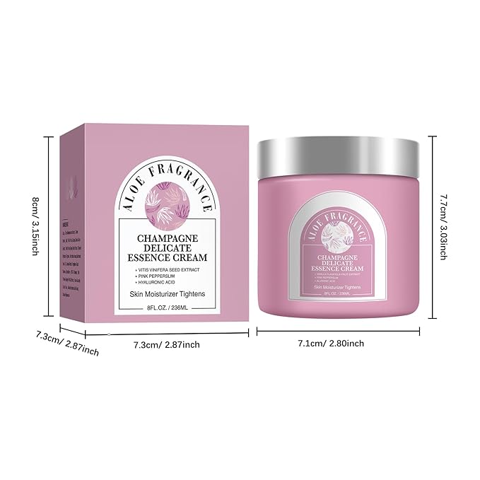 Champagne Lift & Firming Body Cream,Deeply Moisturizing Nourishing Dry Skin Anti-Aging Firming Body Cream.(Aloe Fragrance)