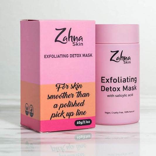 3 in 1 Exfoliating Detox Clay Mask for Face with Salicylic Acid – 100% Organic & Vegan, Detox Face Mask, Pore Cleansing Clay Face Mask for Blackheads and Pores, All Skin Types