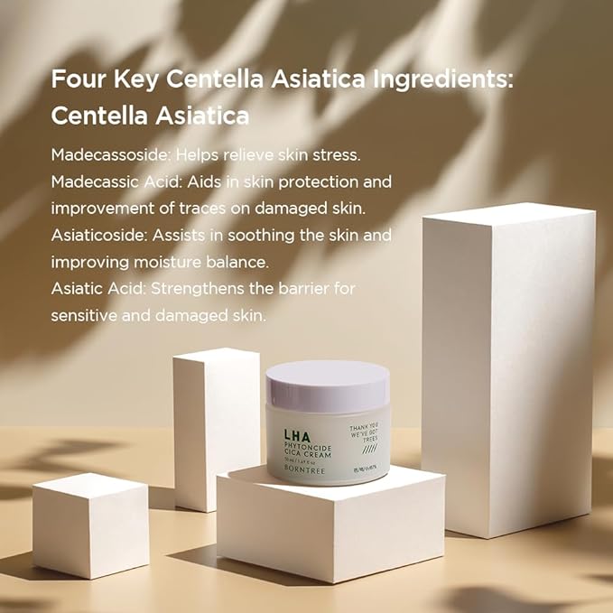 lha Phytoncide Cica Cream 1.69 fl oz/K_beauty,Vegan Cosmetics, Clean Beauty, Ewg All Green Grade/36ml soothing ingredients,pH5.5mildly acidic,adenosine, madecasoside,aha,baha,nature