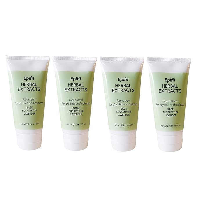 Aromatherapy All Natural Moisturizer Foot Cream with Rosemary Lavender Eucalyptus Sage and Seaweed 2 Ounces 4 pack