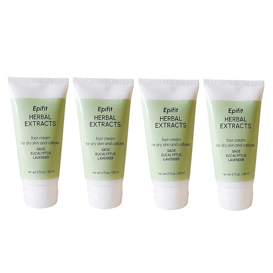 Aromatherapy All Natural Moisturizer Foot Cream with Rosemary Lavender Eucalyptus Sage and Seaweed 2 Ounces 4 pack