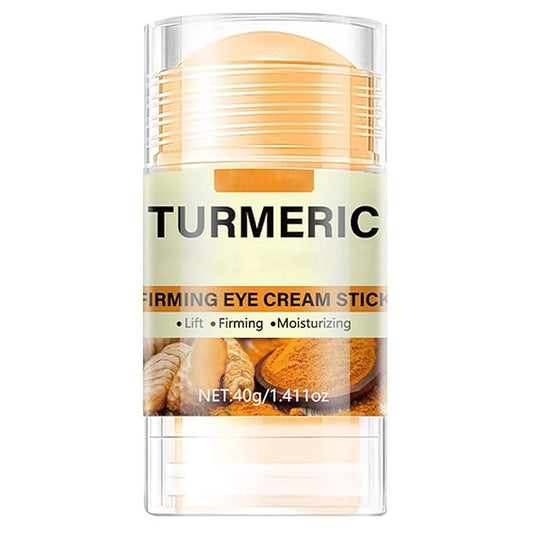Turmeric Booster Eye Cream Stick, Turmeric Eye Stick for Dark Circles and Puffiness, Under Eye Cream Anti Aging Hydrating Reduces Fine Lines Wrinkles Under Eye Bags 1.41 OZ