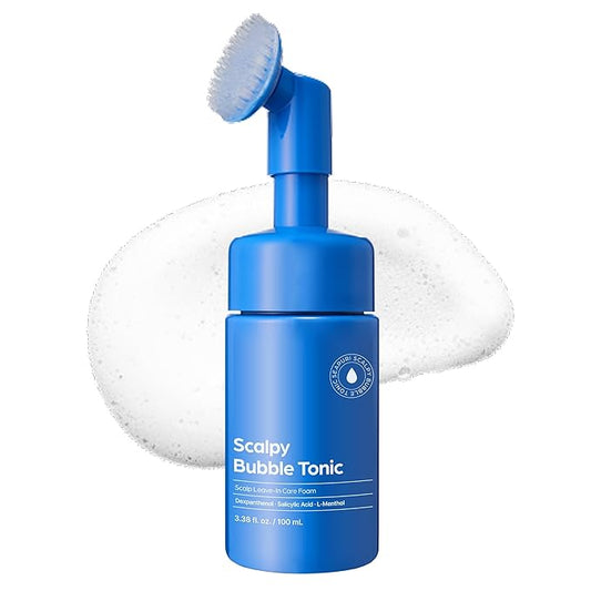 Leave-In Exfoliating Scalp Treatment - Detox Bubble Tonic for Dry & Itchy Scalp, Removes Flakes, Sebum & Buildup, Salicylic Acid & Menthol, Korean Hair Care