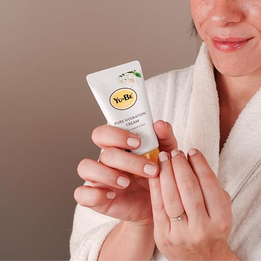 Yu-Be Yuzu Pure Hydration Cream: Body & Hand Lotion - Vegan Skin Care Cream for Sensitive & Dry Skin - Soothing Yuzu Flower Extract - Day & Night Moisturizer- Cracked Heels Repair -1.35 Fl Oz (3)