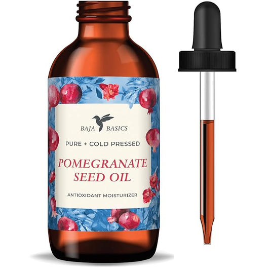 Pomegranate Seed Oil - Pure, Cold Pressed, Unrefined - Organic Body Oil - Antioxidant Serum for Face, Hair, Skin and Nails - Natural Moisturizer & Scar Treatment - 1 oz