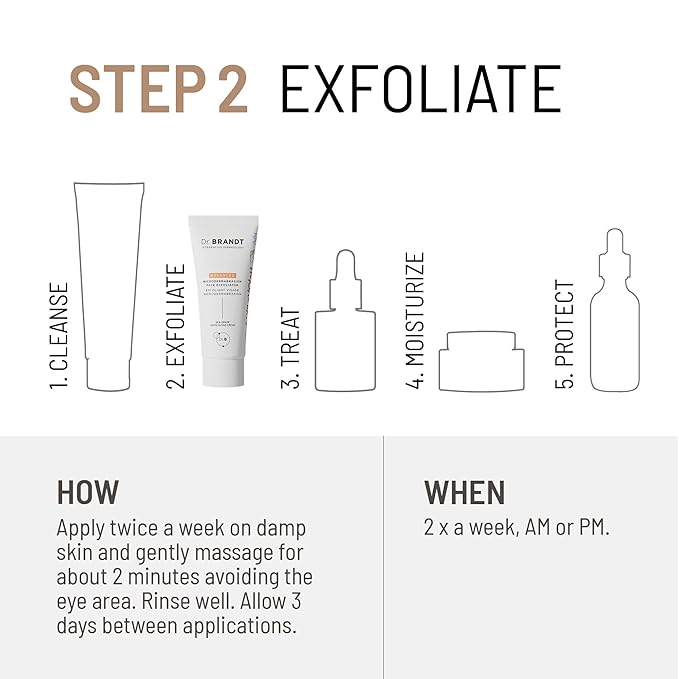 Dr. Brandt Advanced Microdermabrasion Face Exfoliator - Refines Texture, Minimizes the Look of Fine Lines & Enhances Overall Skin Tone - 2 oz