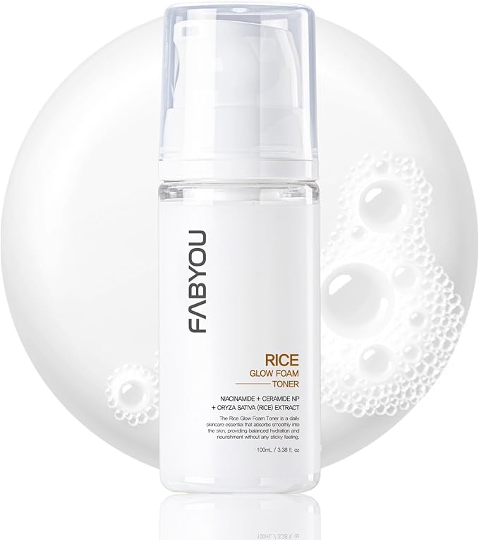 Rice Glow Bubble Toner 3.38 fl oz - Hydrating Milky Toner for Sensitive and Dry Skin, with Niacinamide and Rice Extract to Support Radiant Skin, Easy-to-Carry Size for Daily Korean Skincare Routine
