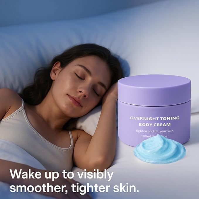 Overnight Toning Whip, Anti-Wrinkle Skin Tightening Gel,Overnight Toning Body Firming Cream, Body Firming Whip That Works While You Sleep, Suitable for All Skin Types (1 Bottle)