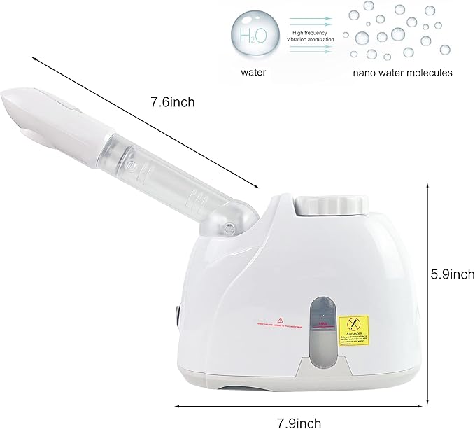 Facial Mist Steamer,YOKYAK Facial Steamers with 360° Rotatable Sprayer, Face Steamer for Facial Deep Cleaning, Hot Mist Humidifier Steam for Face Spa Sinuses Moisturizing, Homeuse or Salon