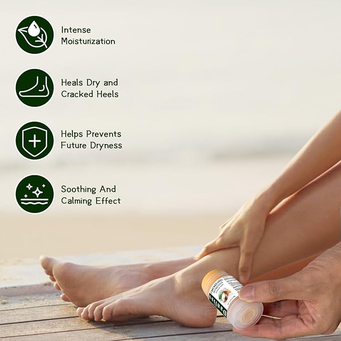 Coconut Urea foot lotion Heel Repair Balm Stick for dry cracked feet for Dry Cracked Feet Roll-on Foot Cracked Cream Softening Moisturizing Foot Care 1.14 Oz