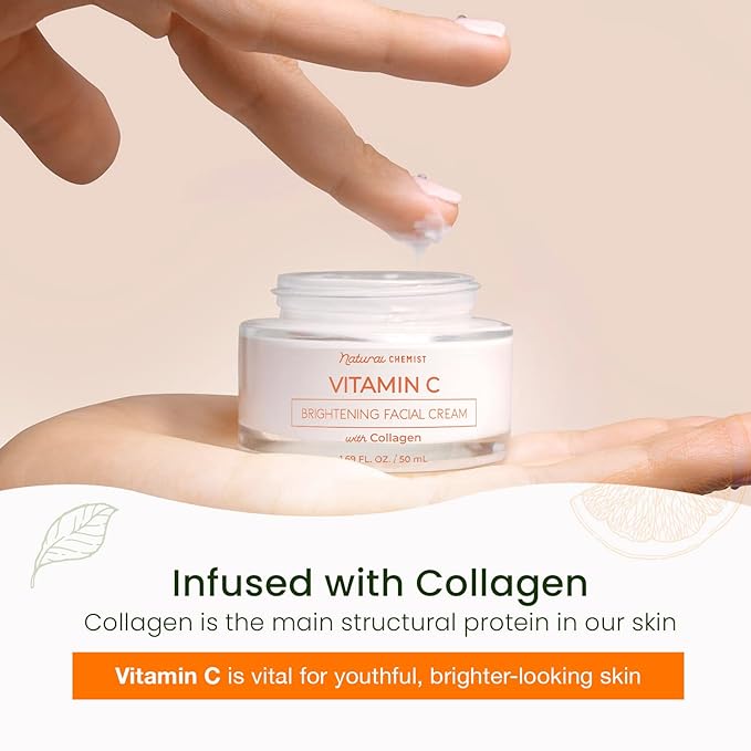 Vitamin C & Collagen Daily Face Moisturizer - Firming, Reduces Fine Lines & Wrinkles, Brightening, Dermatologist Tested, Cruelty Free Korean Skin Care For All Skin Types - 1.69 fl. oz
