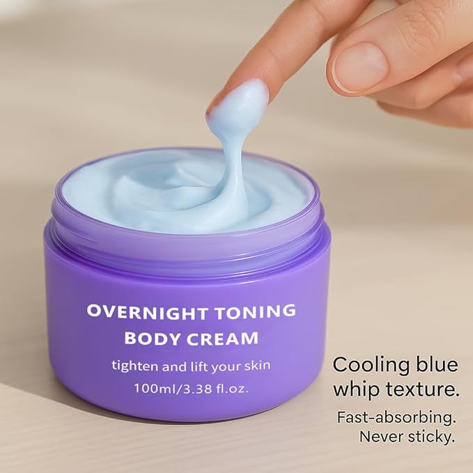 Overnight Toning Whip, Anti-Wrinkle Skin Tightening Gel,Overnight Toning Body Firming Cream, Body Firming Whip That Works While You Sleep, Suitable for All Skin Types (1 Bottle)