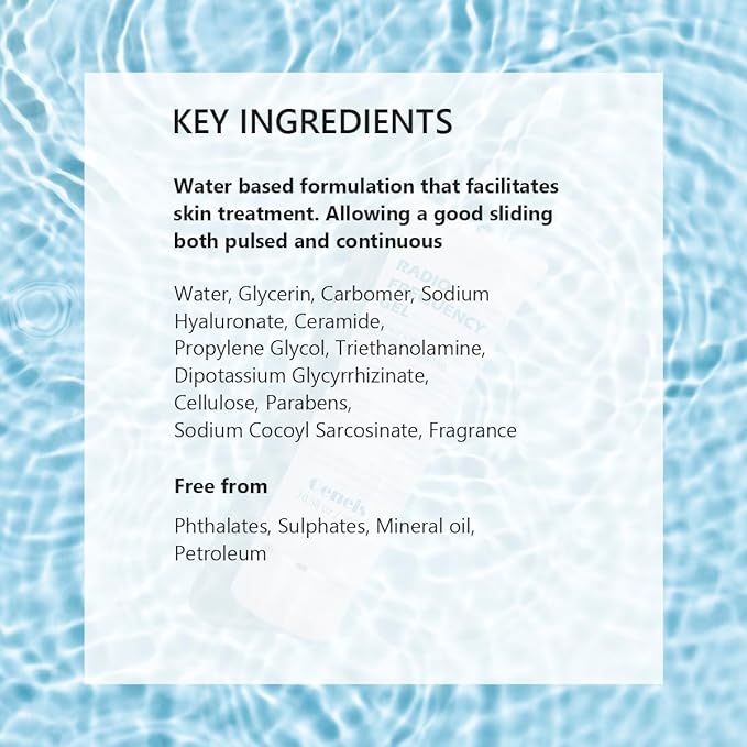 Radio Frequency Gel for Use with RF Facial Machine, Conductive Gel for Face Microcurrent, Use for Skin Soothing and Hydrating, 300g Tube