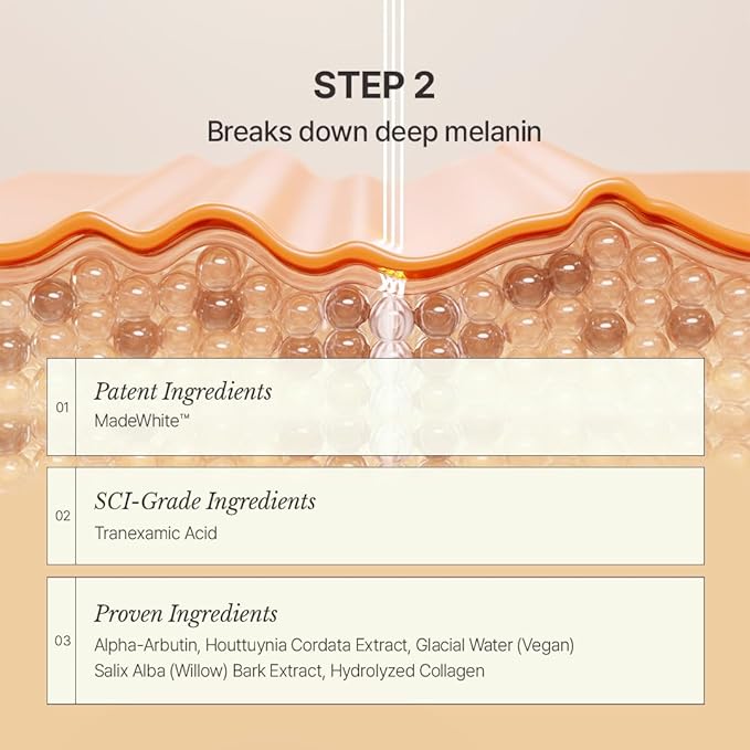 [CHALLANS de PARIS] Ampoule de Albarosa Dark Spot Care Serum – Sun Damage Repair, Brightening & Hydration, Face Ampoule for Even Skin Tone, Lightweight Korean Skincare, 1.23 fl oz