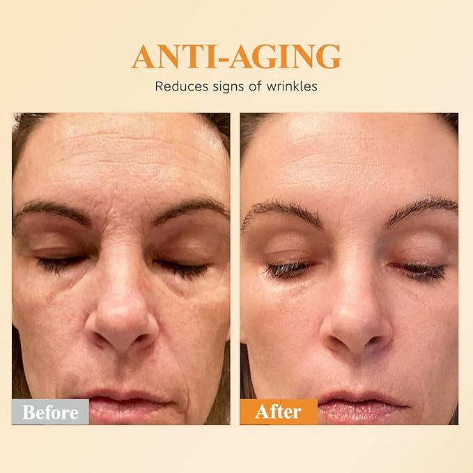 Vitamin C Face Serum Oil - HKH Vit C with Vitamin E Anti-Aging Serum Capsules, Firming Skin & Reduces Fine Lines, 48 Travel-Friendly Skincare Capsules for Smooth, Moisturized Skin, with Scissors