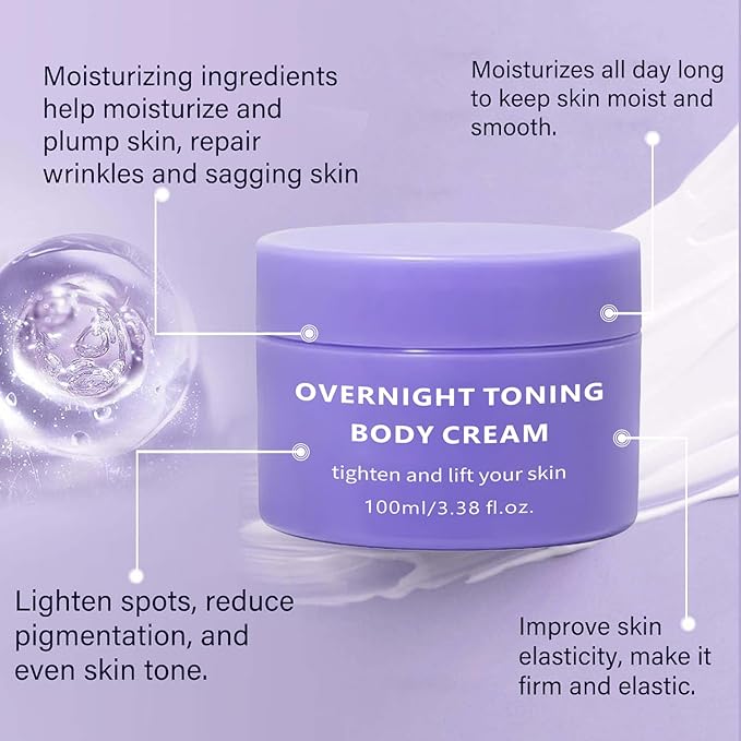 Sea-Maid Overnight Toning Body Firming Cream, Anti Wrinkle Moisturizing Toning Whip, Smooth & Tight Skin, Help Reduce Fine Lines & Wrinkles for All Skin Types