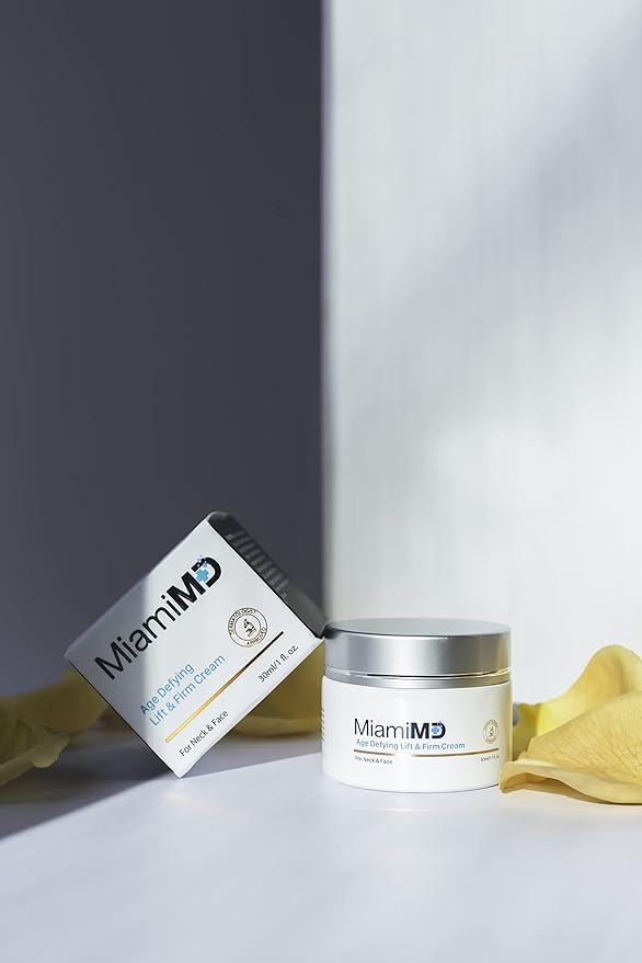 MiamiMD Age-Defying Lifting & Firming Face Cream for Women - Lift & Firm for Anti Aging, Wrinkle Reducer & Hydrating Moisturizer for Smooth, Radiant Skin, Tightening Cream for Face & Neck – 1.7oz