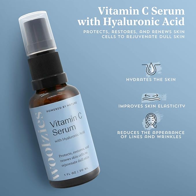 Woolzies Skin Care Facial Kit | Includes Deep Moisturizing Face Cream, Coconut Cream Lip Balm, Vitamin C Serum, and Facial Toner