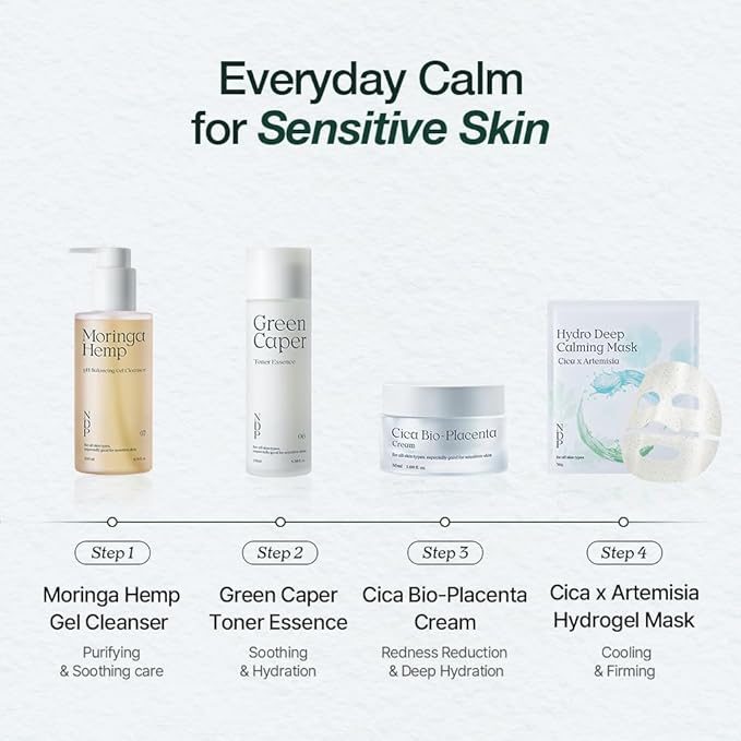 NDP Cica Cream - Gel Face Moisturizer for Sunburn Relief, lightweight Korean Moisturizer for Sensitive Skin, Centella Asiatica, Hydrating, Calming, Soothing (1.7 Fl oz / 50ml)