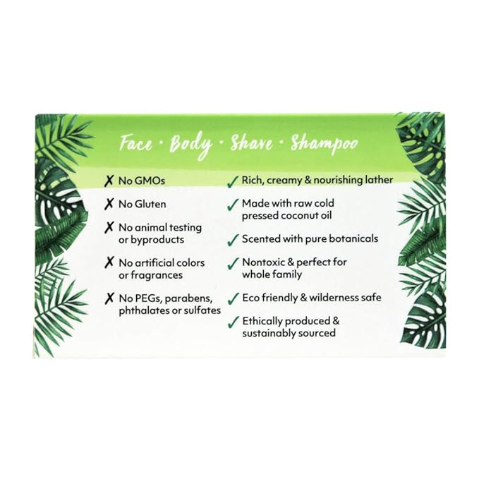 "Coco Fiji Soap Bar for Face and Body Infused With Organic Coconut Oil, Coconut Lime, Essential Oil, Natural Soap for Moisturizing & Pore Purifying Skin, 7 oz, Pack Of 3 "