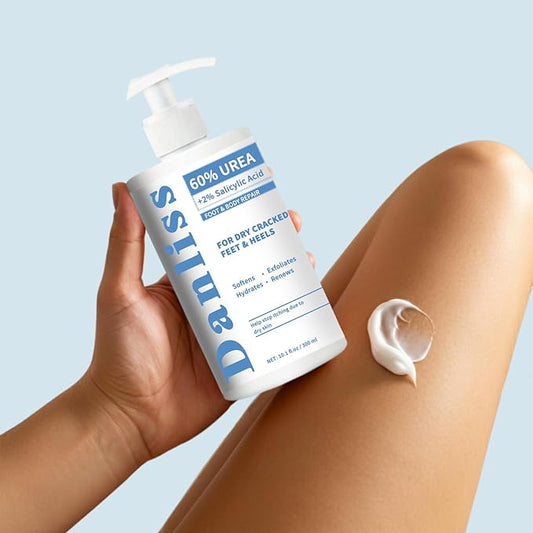 Urea Cream 60 Percent treatment Lotion 10.1 Oz Foot Hand Cream For Dry Skin Maximum Strength Softens Cracked Heel Calluses & Thick Toenails with 2% Salicylic Acid For Feet, Elbows, Hands and Knees
