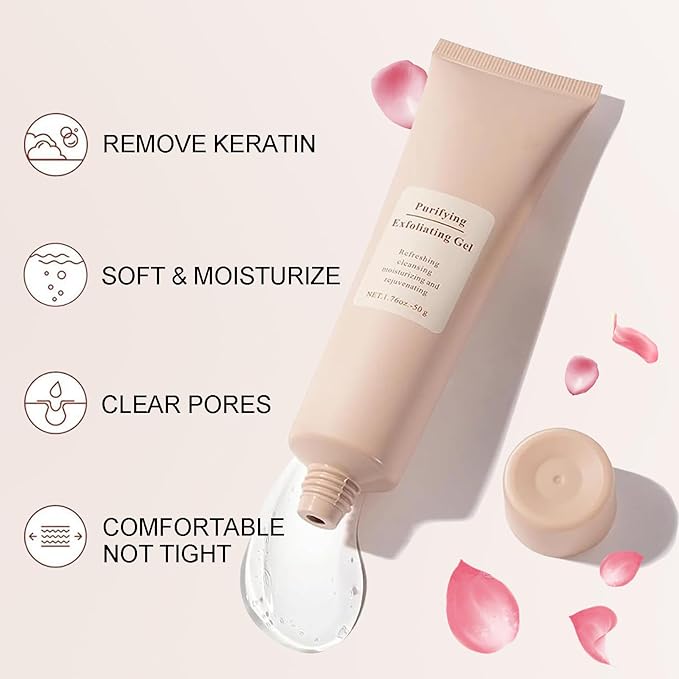Purifying Exfoliating Gel - Gentle Exfoliate Deep Cleansing, Gentle Exfoliating Gel for Face Moisturizing, Facial Scrub for All Skin Types, Cleans Dirt & Oils Skin Care