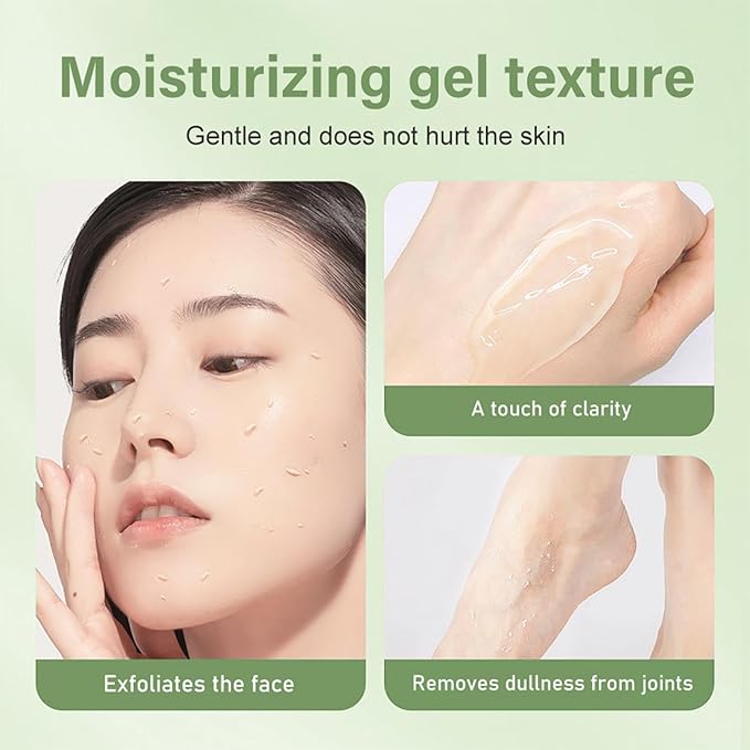 Purifying Exfoliating Gel - Green Tea Gentle Exfoliate Deep Cleansing, Exfoliating Gel for Face Moisturizing, Facial Scrub for All Skin Types, Cleans Dirt & Oils Skin Care (Green, 1Pcs)