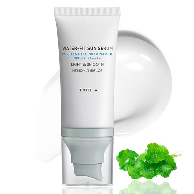 Tinted 𝐶𝑒𝑛𝑡𝑒𝑙𝑙á Sunscreen SPF50 PA++++, 50ML Cen-tella Madagascar Face Sun Screen Long-Lasting Protection, Hyalu Cica Water-Fit Sun Serum Matte No White Cast for All Skin Type and UV Defense