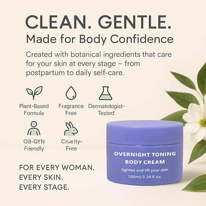 Overnight Toning Whip, Overnight Toning Body Firming Cream, Body Firming Whip That Works While You Sleep, Natural firming Oil Suitable for All Skin Types (1 PCS)