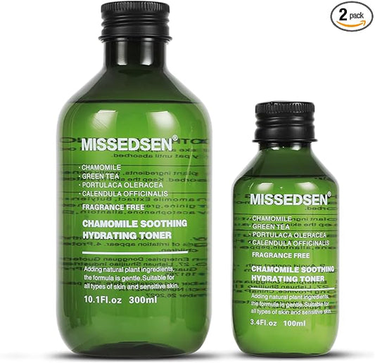 Facial Toner Hydrating Toner for Face Deep Moisturizing Skin Toner Refreshing for Sensitive, Dry, All Skin Types, Fragrance-Free Non Comedogenic 10.1Fl Oz & Travel Size 3.4Fl Oz