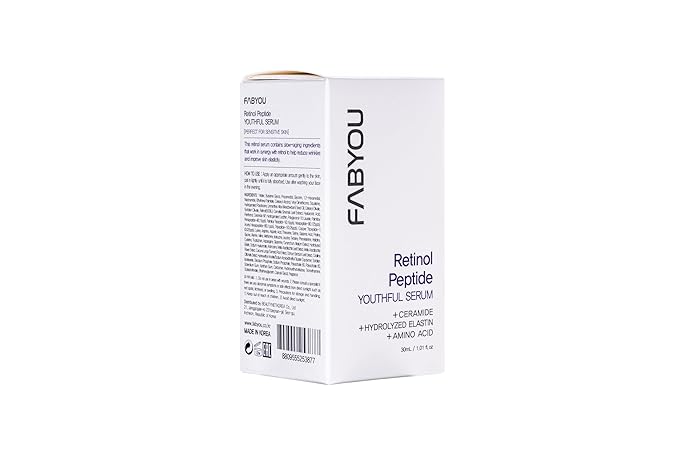 Retinol Peptide Youthful Serum 1.01 fl oz - Anti-Aging, Hydrating & Firming for Wrinkles & Dark Spots, Gentle Retinol Serum for Face, Day & Night Korean Skincare
