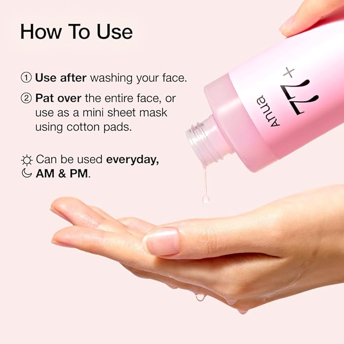 Anua Peach 77 Niacin Essence Toner 250ml / Brightening Toner for Face, Niacinamide, Panthenol, Ceramides, Facial Toner for Glass Skin, Korean Skin Care (8.45 fl.oz.)