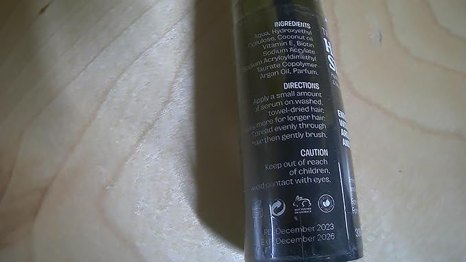 Tribal Chimp 1oz Hair Serum for Day and Night Hair Care - Argan Oil, Coconut Oil, and Biotin for Dry, Frizzy, and Damaged Hairs - Hydrating, Nourishing and Strengthening Serum