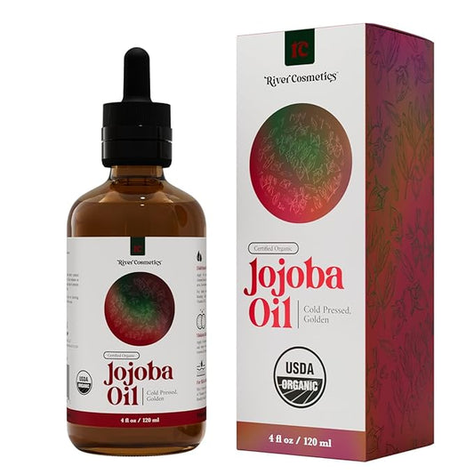 Organic Jojoba Oil, Cold Pressed Jojoba Oil for Face, Skin Care, and Hair Care, USDA Certified Organic 100% Pure, Hexane Free, 4 Fl Oz.