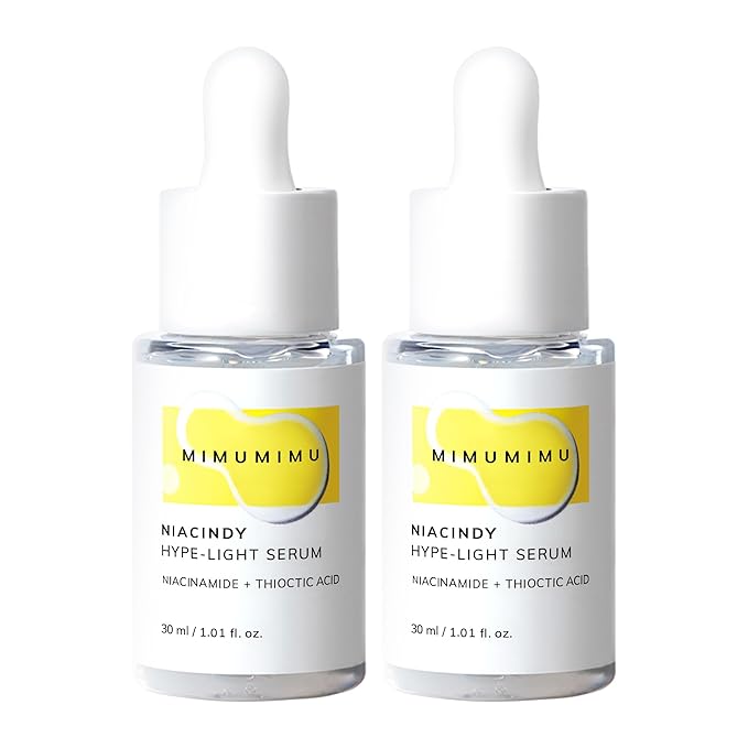 MIMUMIMU Dark Spot Remover Serum for Face | Korean Clinic Skincare - Thioctic Acid 0.01% & Niacinamide 5% | Spot Treatment for Melasma, Hyperpigmentation, Discoloration, Acne Scars | Pack of 2