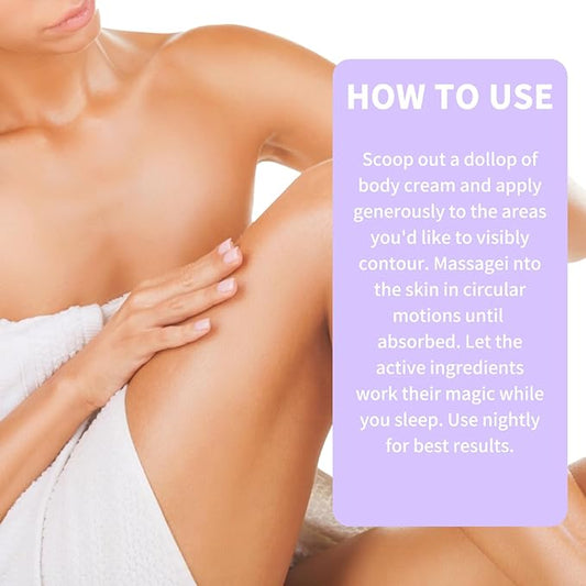 Overnight Toning Whip, Body Firming Cream for Cellulite & Loose Skin - Tightening Cream for Stomach Thighs Butt, Post-Weight Loss Treatment with Caffeine & Retinol | Fast-Acting & Non-Greasy (02)