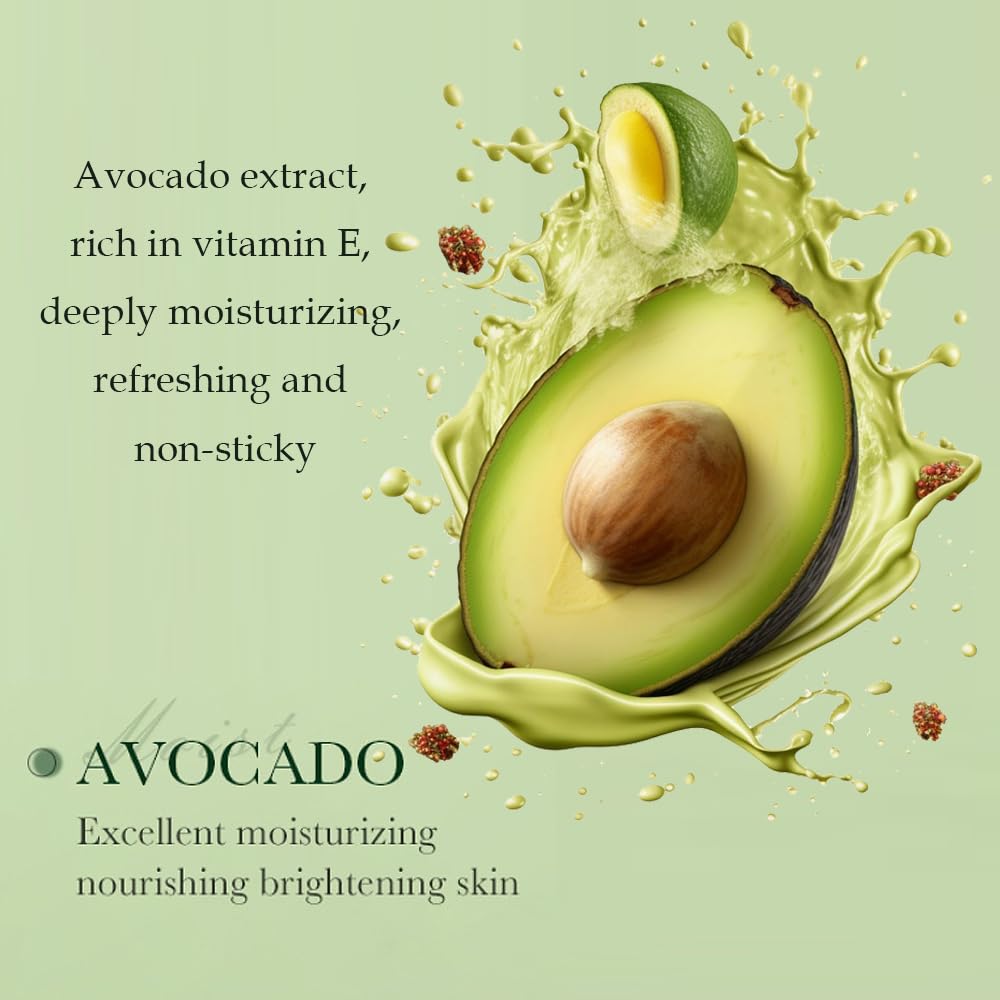 7-Piece Avocado Skincare Gift Set – Hydrating & Anti-Aging Face Care Kit with Cleanser, Toner, Serum, Cream, Eye Cream & Lip Balm – Perfect for Women & Teen Girls 🎁🌿