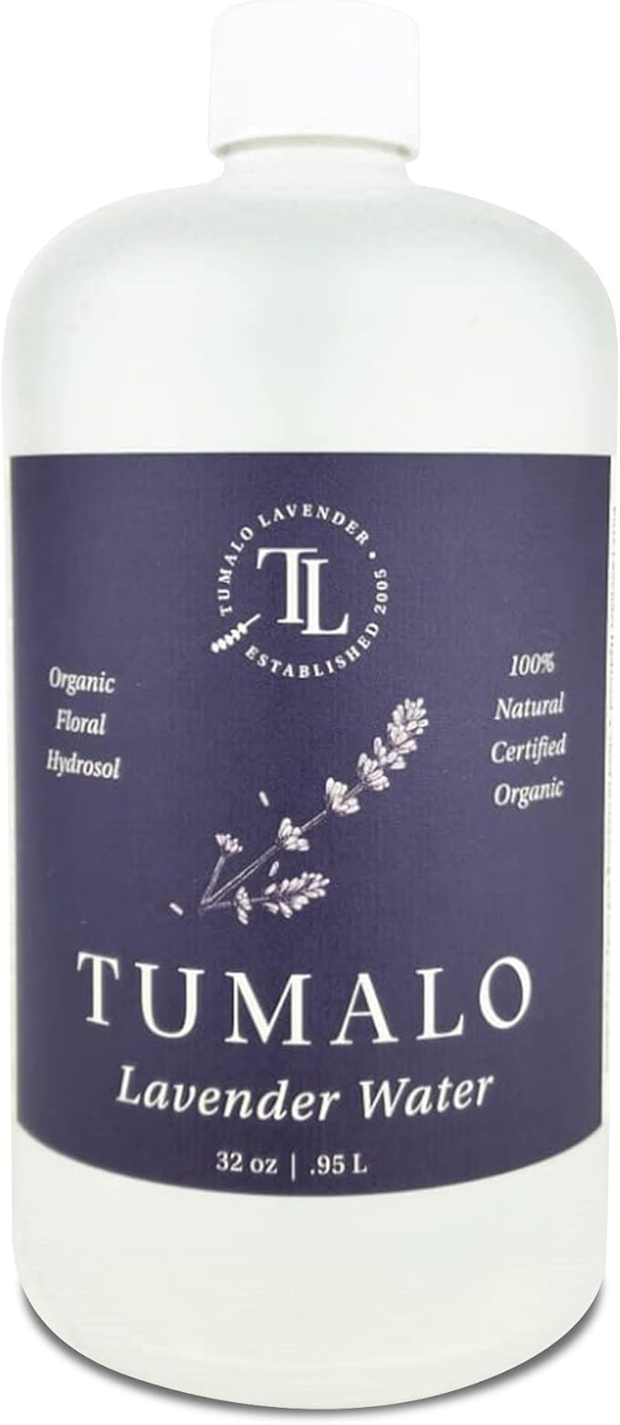 Hydrosol - Certified 100% Pure Organic Lavender Floral Water Hydrosol, Aromatherapy, Skincare Set, Body Mist, Room & Linen Spray - Made in USA- 32 oz