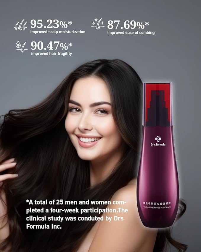 Dr's Formula Age-Defying Hair Serum, Delays & Reduces Signs of Aging Gray Hair, Revitalizes Scalp, Softens Keratin, Adds Volume & Deepens Hair Color, 5.29 fl oz