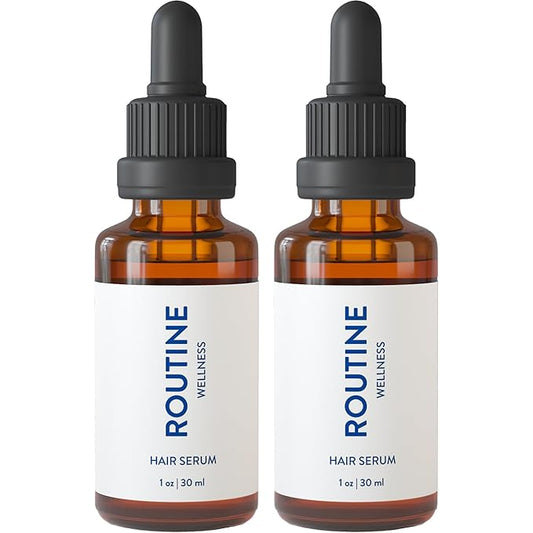 Routine Wellness Advanced Hair Serum - Nourishing Scalp Treatment for Enhanced Hair Support with Natural Oils, Ideal for Men & Women - 30ml (Pack of 2)