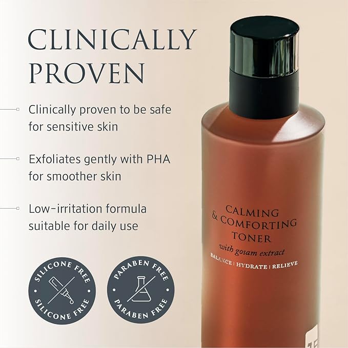 YUNJAC Calming & Comforting Toner (5.07 fl oz) - Low Irritation Toner for Sensitive Skin. Instant Cooling Solution with PHA for Smoother Skin. for Daily Use.