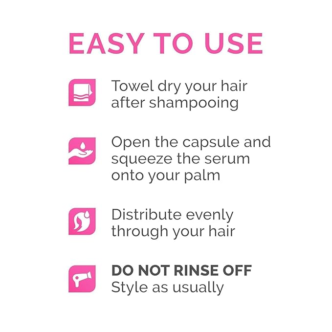 Hair Treatment Serum - 40 Hair Care Capsules - Hair Growth Serum - With Argan Macadamia & Avocado Oils - Vitamins A, E, & Pro B5 - Conditioner for Women & Men