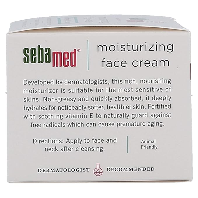 Sebamed Moisturizing Face Cream for Sensitive Skin Antioxidant pH 5.5 Vitamin E Hypoallergenic 2.6 Fluid Ounces (75mL) Ultra Hydrating Dermatologist Recommended Moisturizer (Pack of 3)