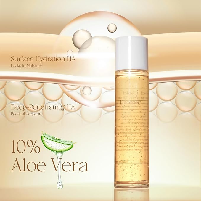 Decoder Liquid Gold Radiance Toner-Serum | Hydrating Face Toner with Hyaluronic Acid, Rose Water & Centella – Alcohol-Free, 24K Gold Infused Skincare for Sensitive Skin & Barrier Repair（5.07 Oz）