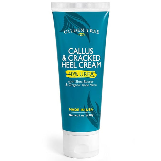 GILDEN TREE Urea Cream 40 Percent for Feet Maximum Strength Cracked Heel Treatment Foot Cream for Calluses and Dry Feet, Enriched with Shea Butter & Aloe for Moisturizing, Made in USA