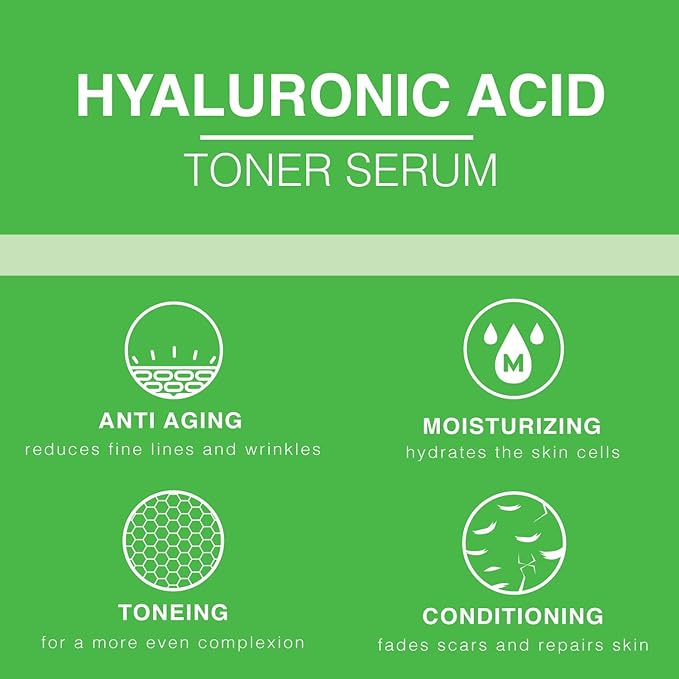 Beaute DE Provence Hydrating Hyaluronic Acid Toner for Face - Facial Setting Spray - Enhanced with Green Tea - Dark Spot Remover - 4 Fl Oz and Aloe Vera