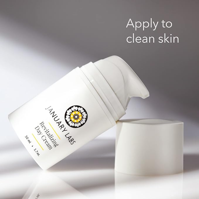 Revitalizing Day Cream, Peptide Rich Face Moisturizer, Safe for Sensitive Skin & Dry Skin, 1.7 Ounce Airless Bottle