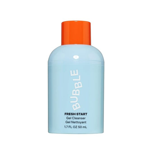 Bubble Skincare Fresh Start Gel Cleanser - Gentle Exfoliating Face Wash for Oily Skin - Formulated with Aloe Vera Juice + Caffeine to Protect and Soothe Complexion (50ml)