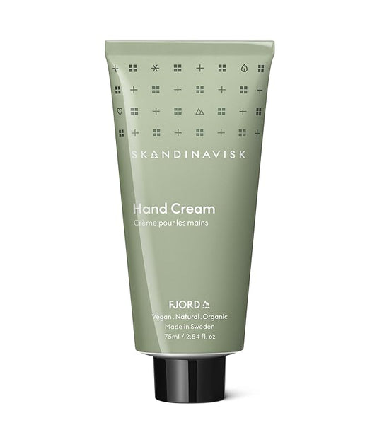 Skandinavisk FJORD Hand Cream, Scent Notes: Green Apple, Pear Blossom, Orchard Fruits and Redcurrants, Vegan Formula, 2.54 fl. oz.